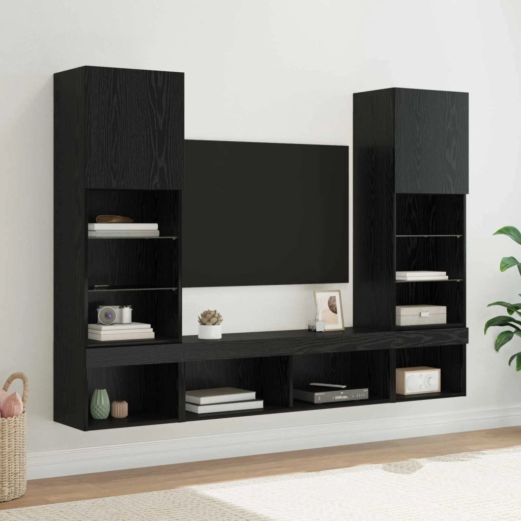 Unità a muro per TV con LED 5 pcs 40,5 x 30 x 102 cm 3402959