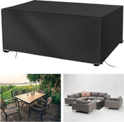 Copridisegno per giardino 180 x 120 x 74 cm - Copridisegno per Kubusset in rattan - Materiale in tessuto oxford 420D resistente - Copridisegno per terrazza - Copridisegno per tavolo da giardino e set di sedie
