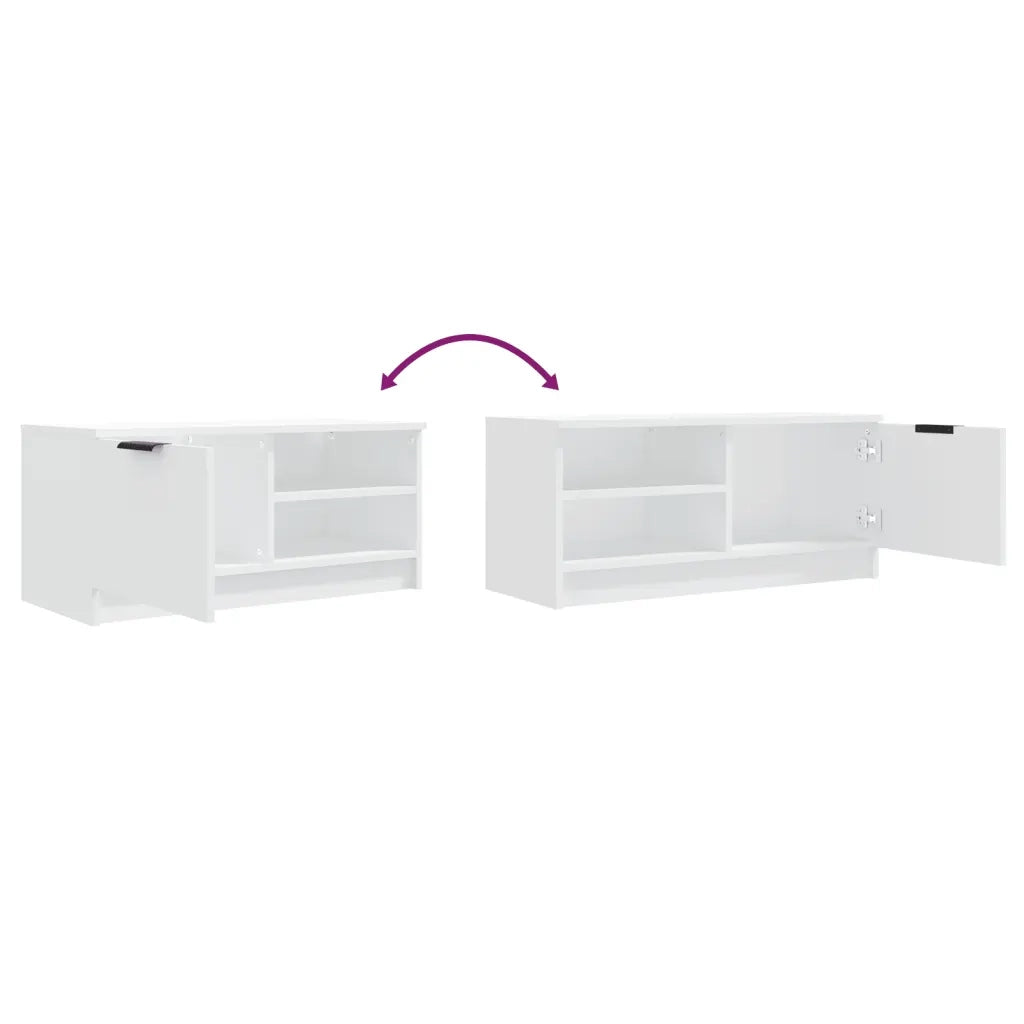 Mobili Porta TV 2 pz Bianchi 80x35x36,5 cm in Legno Multistrato cod mxl 20826