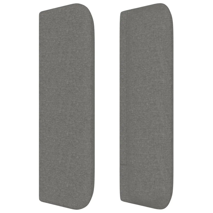 Testiera ad Orecchio Grigio Scuro 203x16x78/88 cm in Tessuto