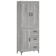 Credenza | Madia | Buffet da pranzo | Armadio da pranzo Grigio Sonoma 69,5x34x180 cm in Legno Multistrato