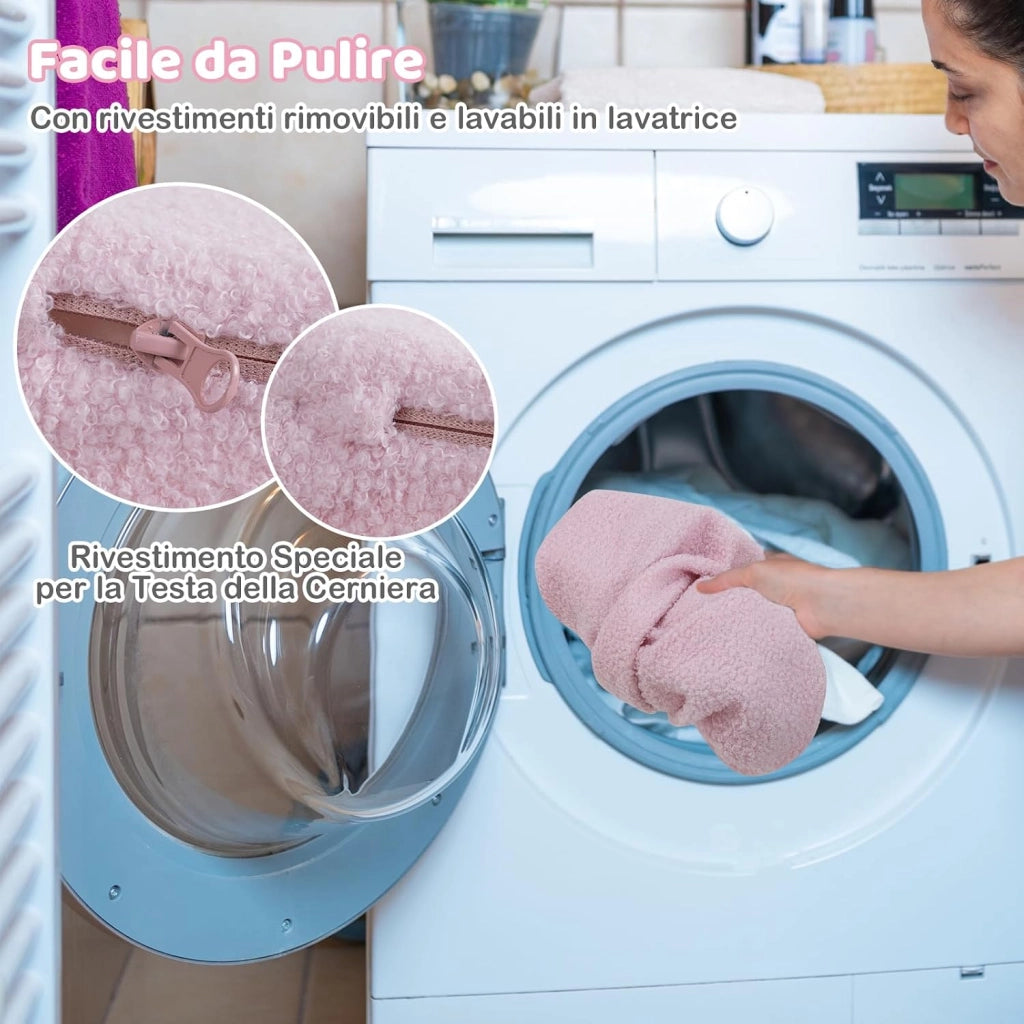 Blocchi da Arrampicata in Schiuma per Bambini, con Piscina di Palline, Set di 5 Pezzi per Arrampicata e Strisciamento, Set da Gioco da Interno per Bambini 3 Anni+ (Rosa,Sherpa)