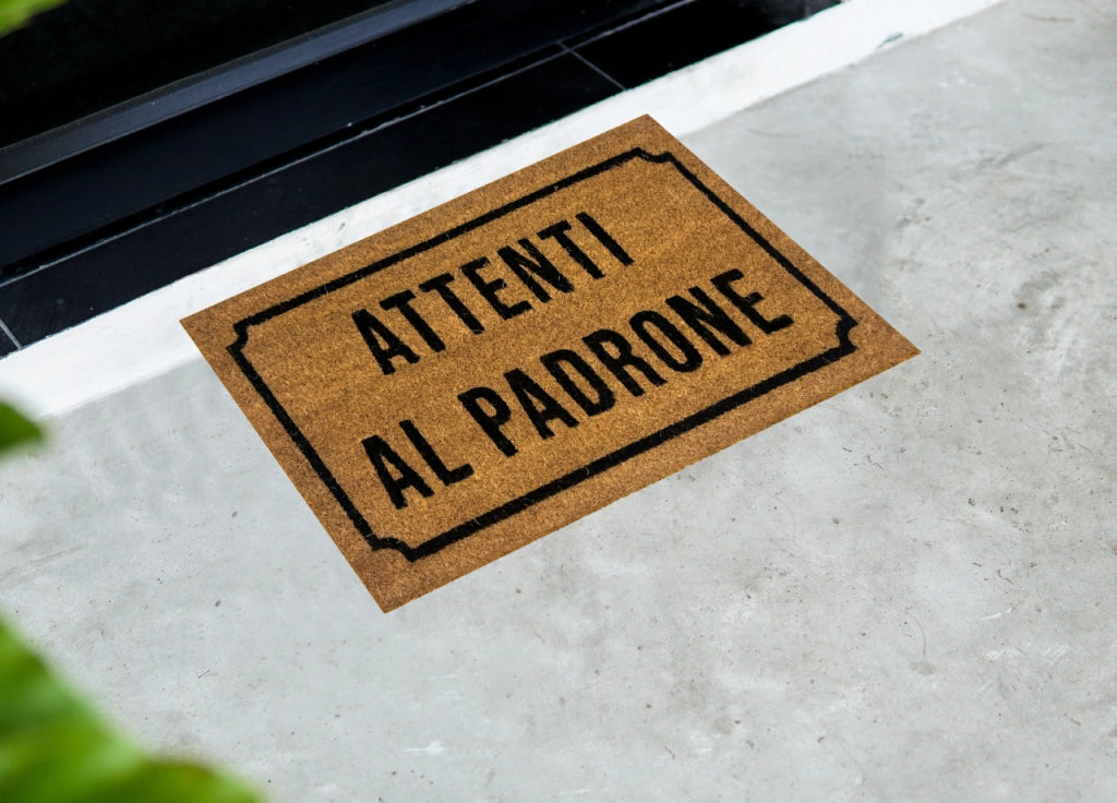 Zerbino Entrata Ingresso Casa Antiscivolo Cocco Allegro Attenti Al Padrone