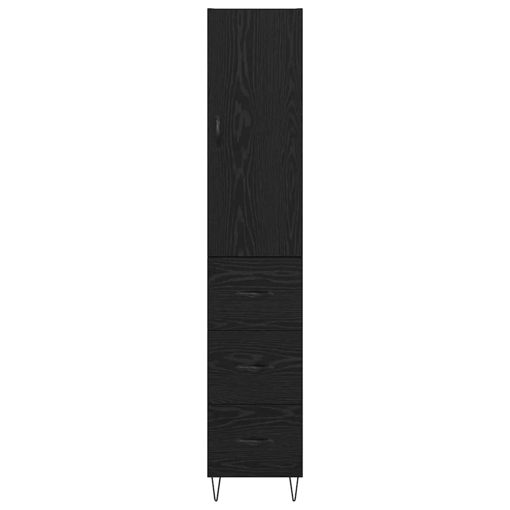 Credenza Rovere Nero 34,5 x 34 x 90 cm Legno multistrato 3402735