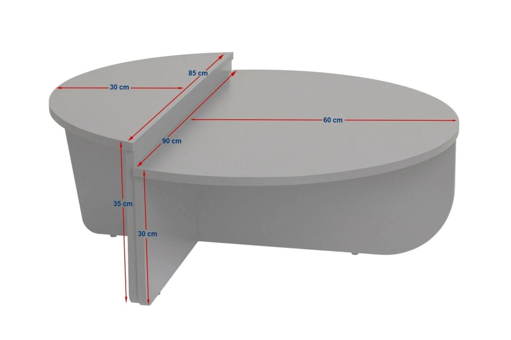 Mansue, Tavolino da Salotto Portariviste, 90x60x35h cm Marrone Quercia