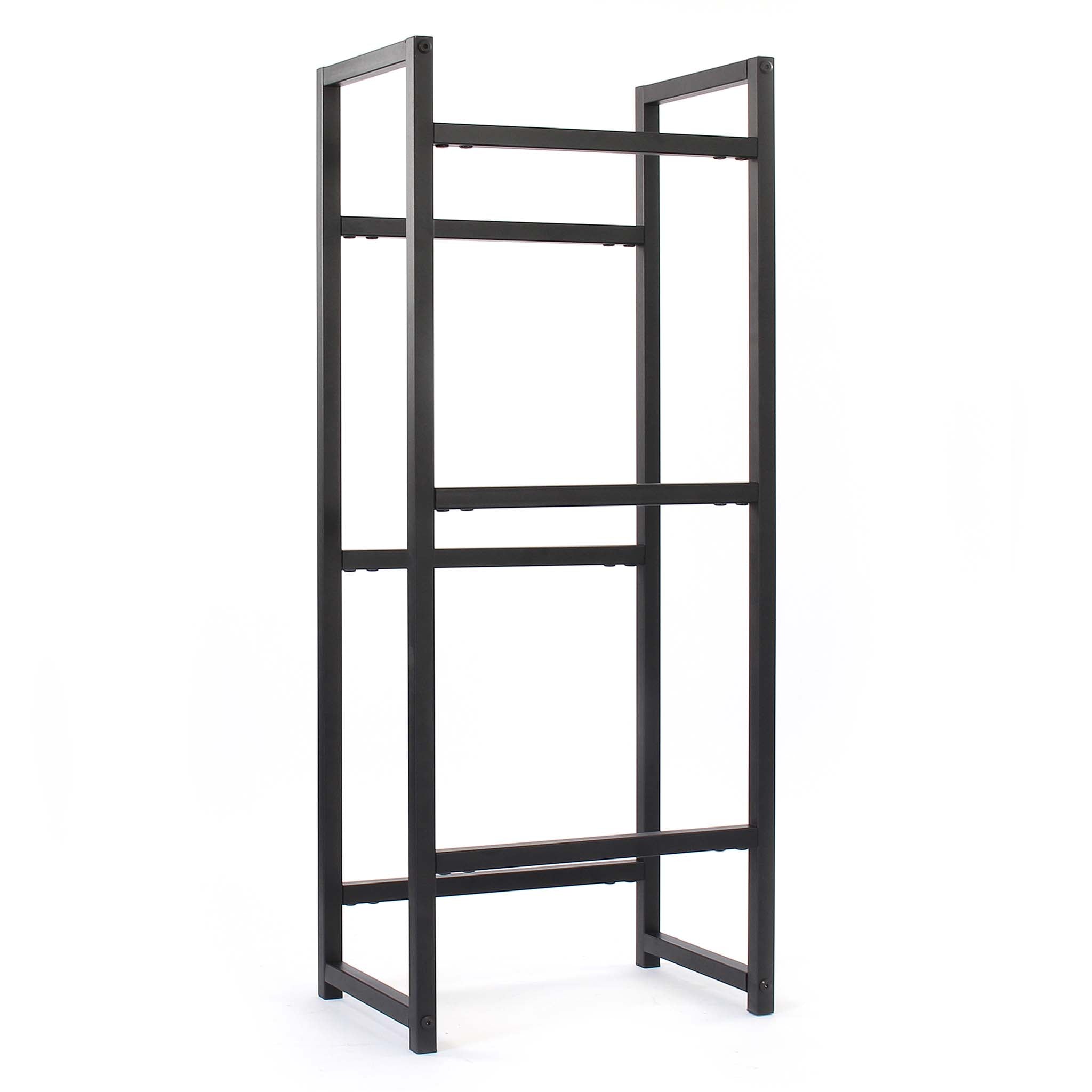 Toboli Scaffale in acciaio a ripiani per 3 casse di bevande, porta casse d'acqua 47x31x116cm, 20 kg/piano