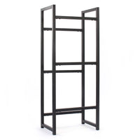 Toboli Scaffale in acciaio a ripiani per 3 casse di bevande, porta casse d'acqua 47x31x116cm, 20 kg/piano