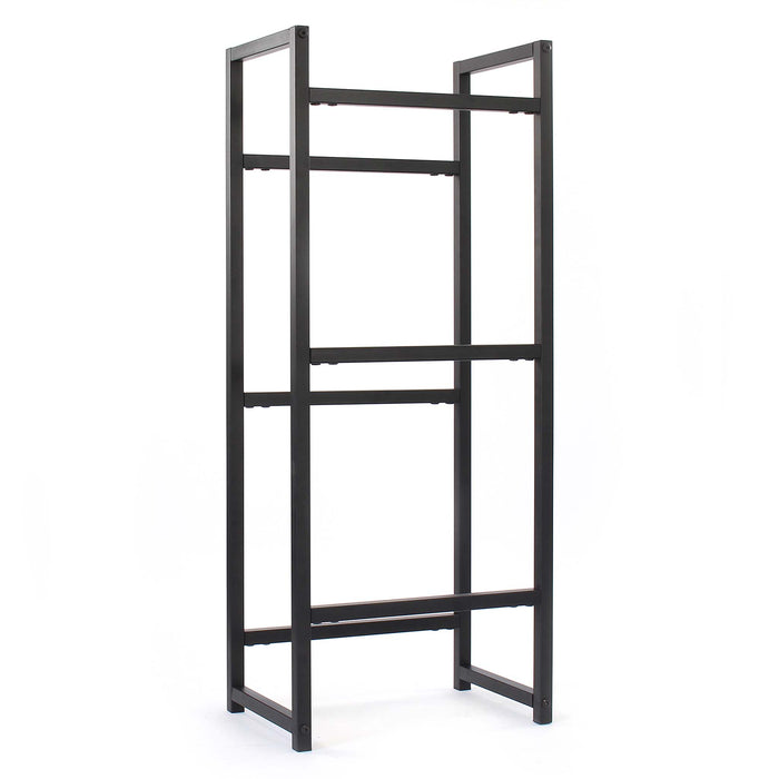 Toboli Scaffale in acciaio a ripiani per 3 casse di bevande, porta casse d'acqua 47x31x116cm, 20 kg/piano