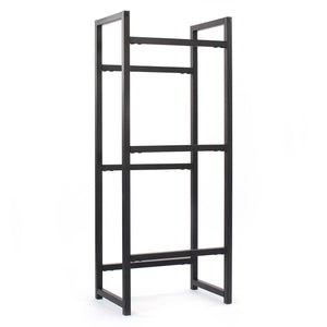 Toboli Scaffale in acciaio a ripiani per 3 casse di bevande, porta casse d'acqua 47x31x116cm, 20 kg/piano