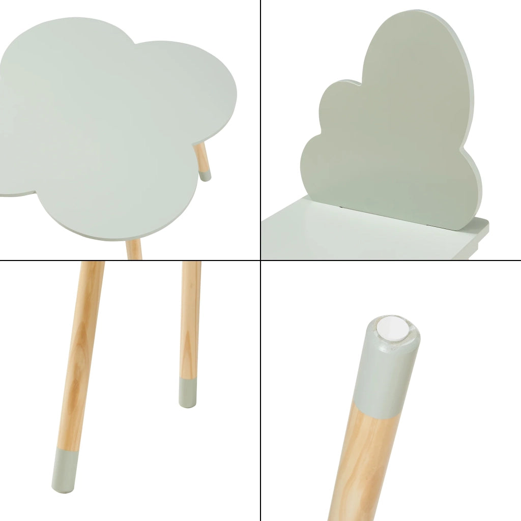 Set tavolo e 2 sedie per bambini verde menta 03_0009448