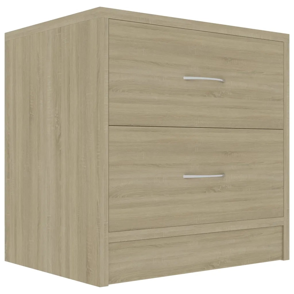 Set di 2 Comodini | Armadio da Notte | Mobiletto da notte Rovere Sonoma 40x30x40 cm in Legno Multistrato