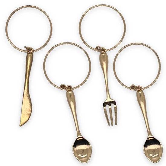Set di Servitopi in Oro - 4 pezzi - Struttura in Alluminio Robusta - Ideale per Matrimoni/Feste - Decorazione di Interno Stilosa - Ø 3,6 cm - Accessori da Tavola