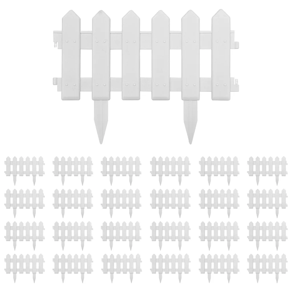 Bordi per Prato 25 pz Bianchi 10 m in PP CFW1511991