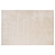 Tappeto in viscosa beige chiaro 140 x 200 cm a pelo corto capitonné moderno