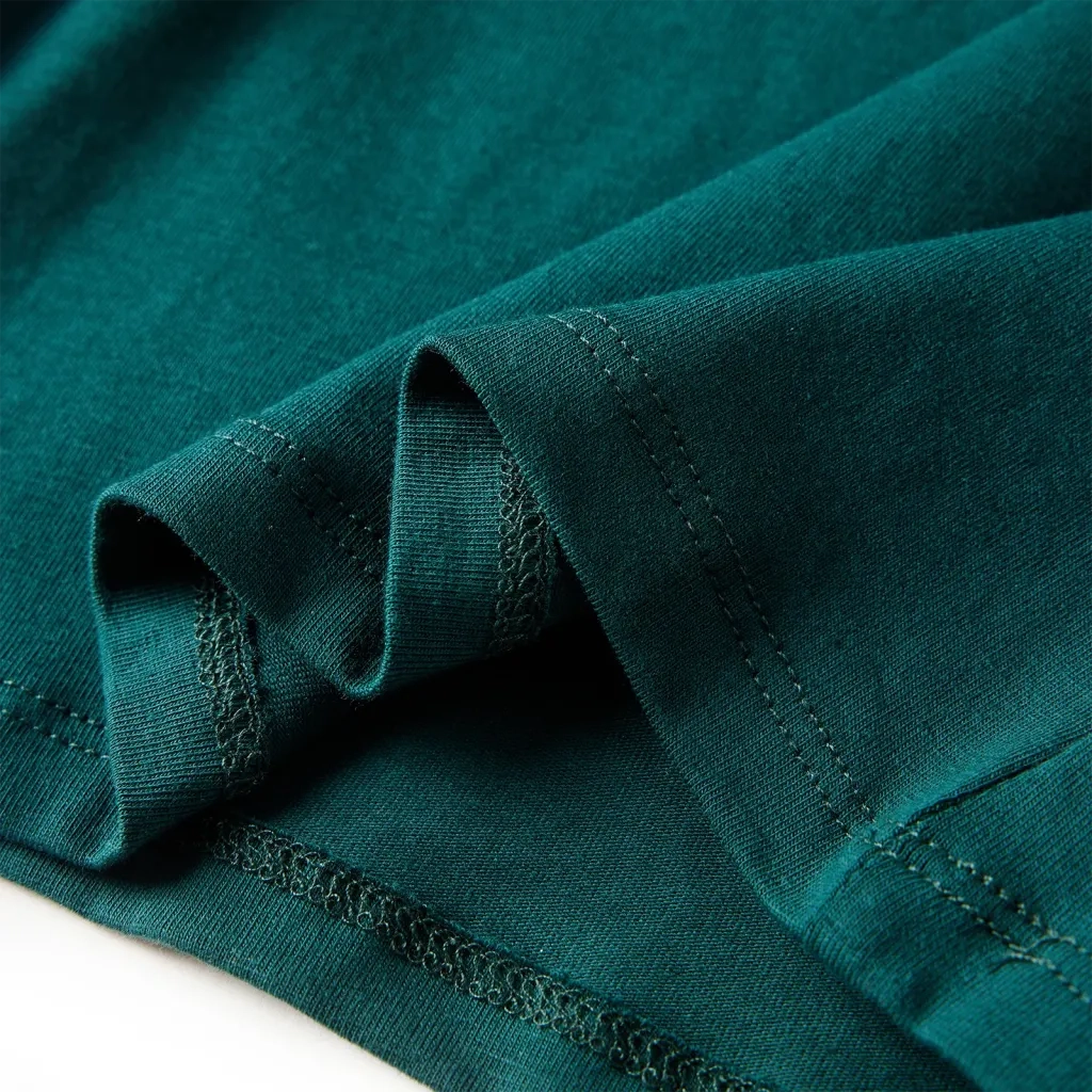 Maglietta da Bambino a Maniche Lunghe Verde Scuro 104 13655