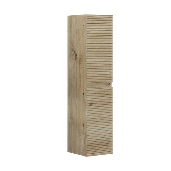 Colonna Bagno Sospesa 2 Ante 31,4 x 33,1 x 130 cm Frontale Dogato Rovere Oro Comfort