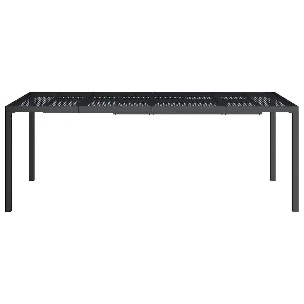 Tavolo da Giardino Antracite 200x100x72 cm Acciaio 362747