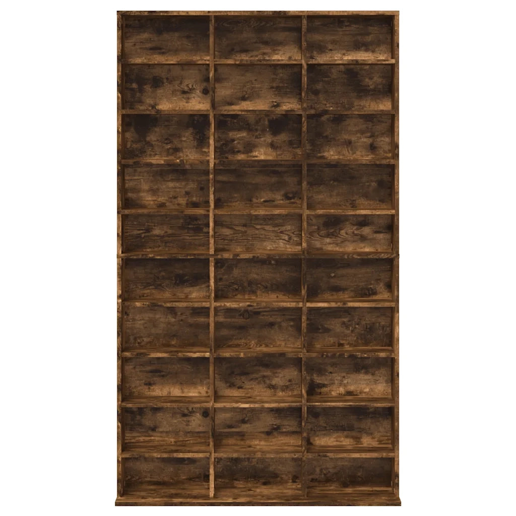 Mobile Porta CD Rovere Fumo 102x23x177,5 cm Legno Multistrato 815090