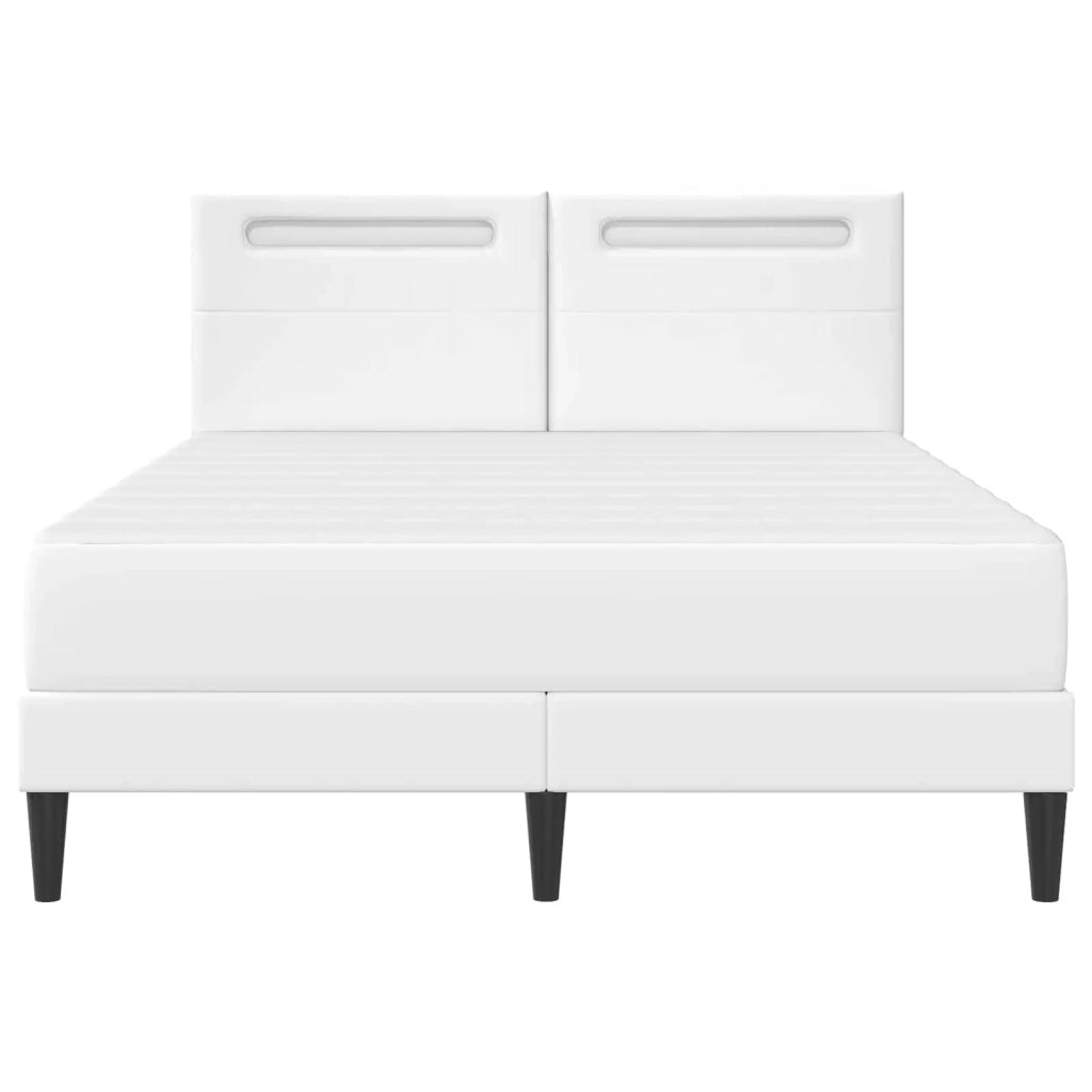 Struttura del letto con testiera Bianco 160 x 200 cm Similpelle 3415005