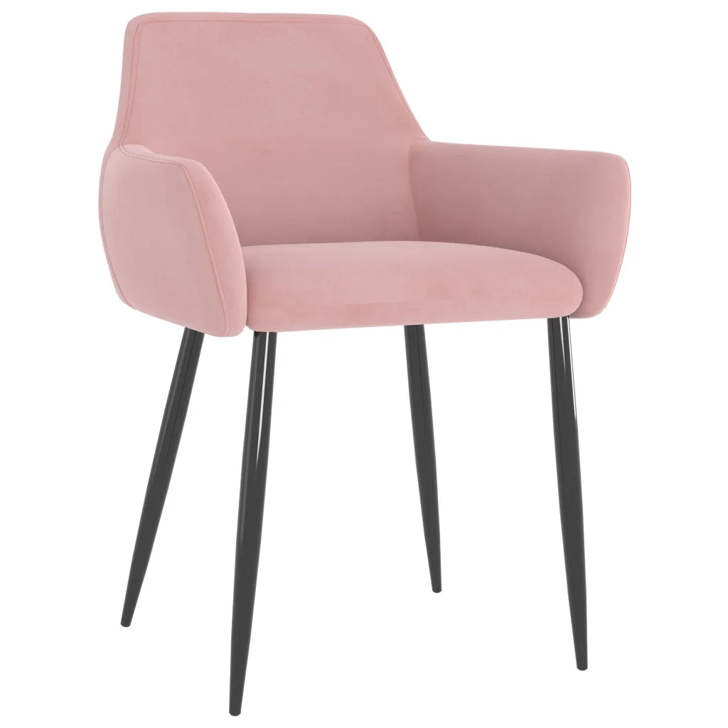 Sedie da Pranzo 2 pz Rosa in Velluto cod mxl 31494
