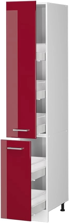 Dispensa universale R-Line, Rosso bordeaux lucido, 30 cm con porte, per la conservazione di utensili domestici e per hobby