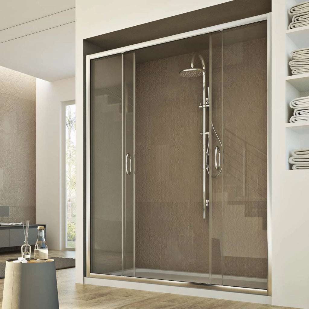 Porta Doccia 120CM H185 trasparente  mod. Replay 2 Ante