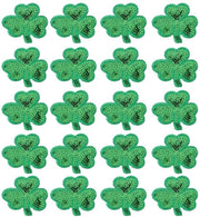 Set di 20 Klaverpatches - Punti di Seta per Cucire - Punti Ircesi - Decorazioni per Abbigliamento - Tessuto - Punti di Cucitura a Forma di Fiore di Quattro per Quattro Centimetri