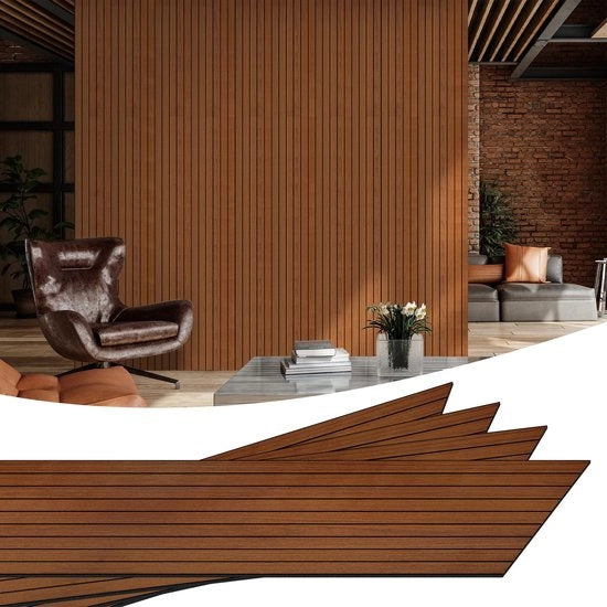 Pannelli di parete in PVC, 40 cm x 2,6 m, pannelli di parete schiuma isolanti per rivestimento delle pareti, pannelli di parete autoadesivi 3D per decorazione di interni, copertura 1 m² marrone scuro
