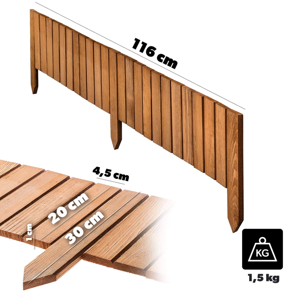 Recinzione da giardino in legno KADAX Palisade, rovere martellato, 20x116