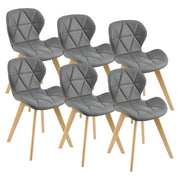 Set di 6 sedie da pranzo in similpelle 81 x 57 x 49 cm grigio 03_0006792