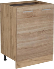 Mobiletto base cucina R-Line, Sonoma, 60 cm senza piano di lavoro
