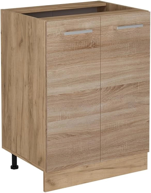 Mobiletto base cucina R-Line, Sonoma, 60 cm senza piano di lavoro