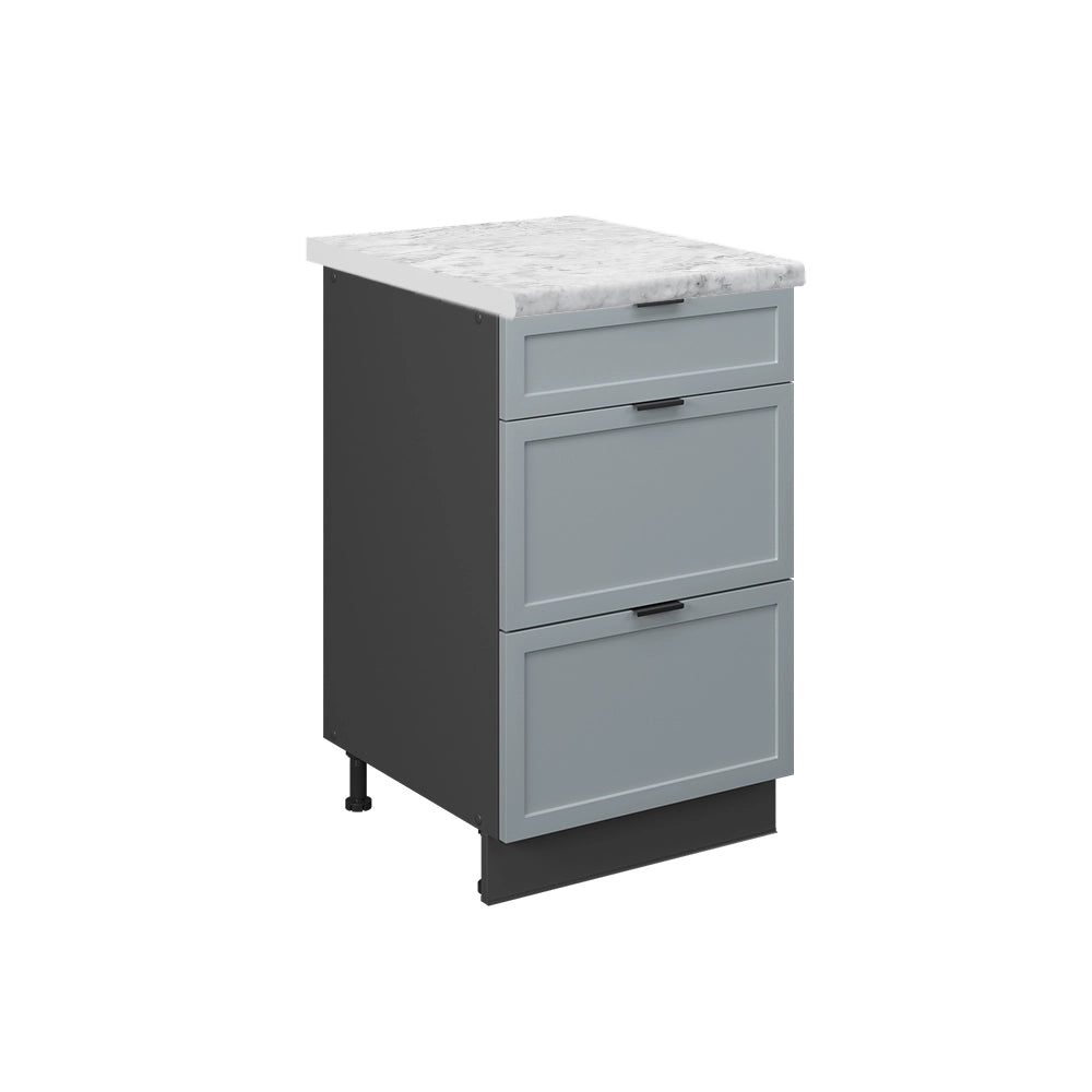 Vicco Mobiletto base per cucina Blu-grigio chiaro 50 cm , PL Marmo