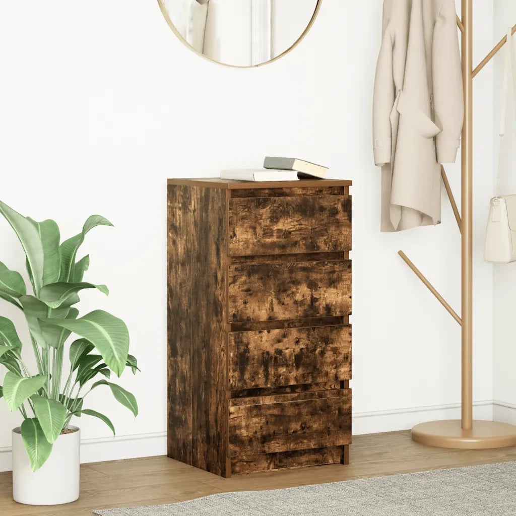 Credenza-Buffet-Armadio da cucina Rovere Fumo 37,5x35x76 cm in Legno Multistrato 313171