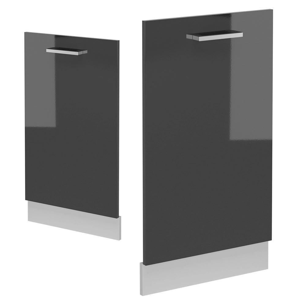 Pannello frontale della lavastoviglie R-Line Antracite lucido/Bianco 45 cm senza piano di lavoro Vicco