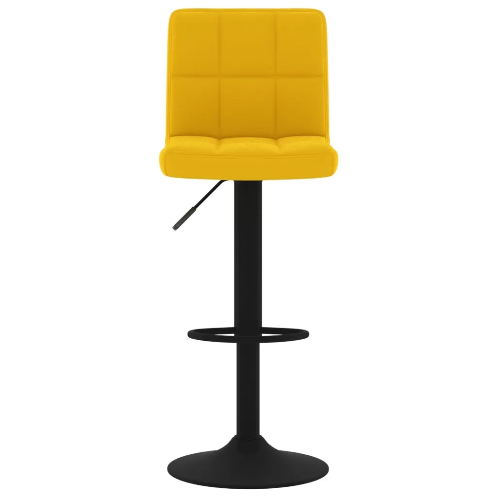 Sgabelli da Bar 2 pz Giallo Senape in Velluto cod mxl 55741