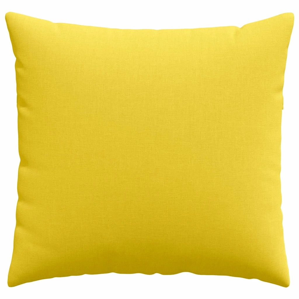 Cuscini da Divano 2 pz | Cuscini per sedie Giallo Chiaro 50 x 50 cm Tessuto