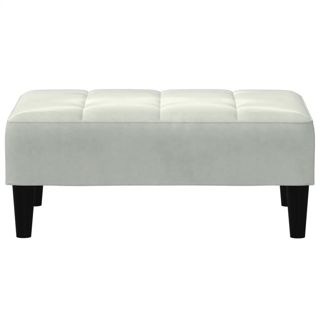 Poggiapiedi Grigio Chiaro 77x55x31 cm in Velluto 4007366