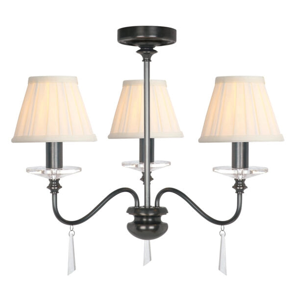 Lampadario Finsbury Park bronzo antico 3xE14 Elstead