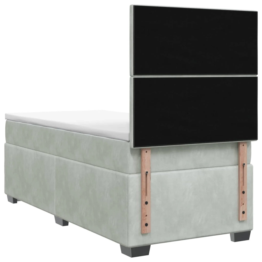 Letto box spring con materasso Blu 90 x 190 cm Velluto 3455010