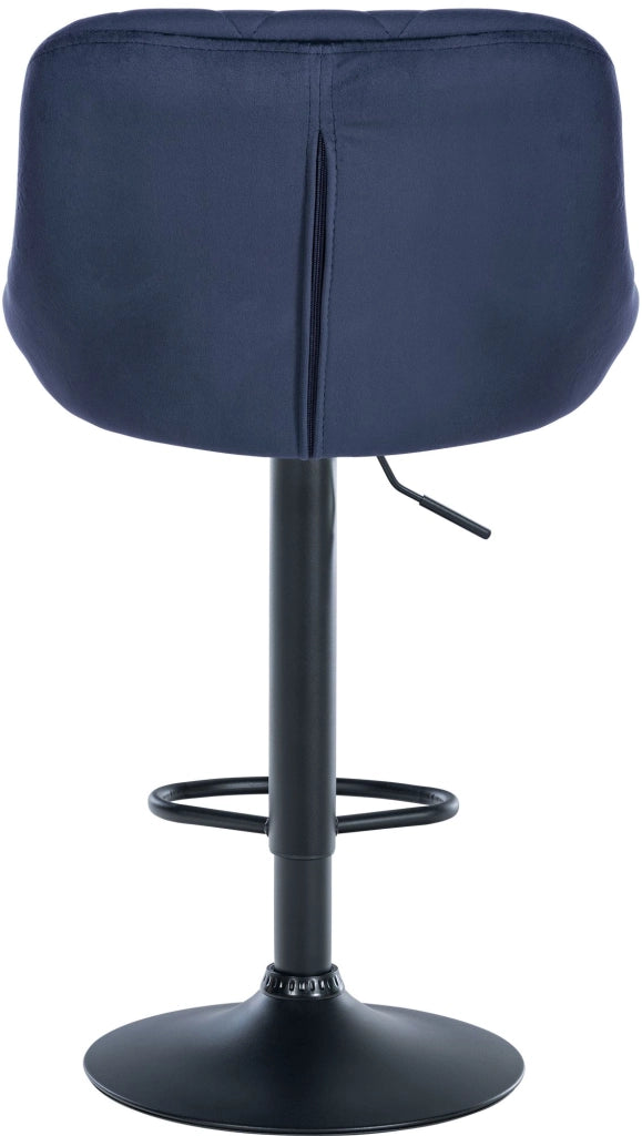 Sgabello da bar Lazio Velvet blu,nero