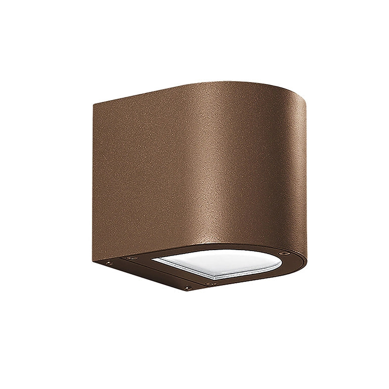Silver Applique LED 4,5W Monoemissione Tonda Marrone 4000K 60° IP65 - Rossini Group | Illuminazione da Parete per Esterni di Design