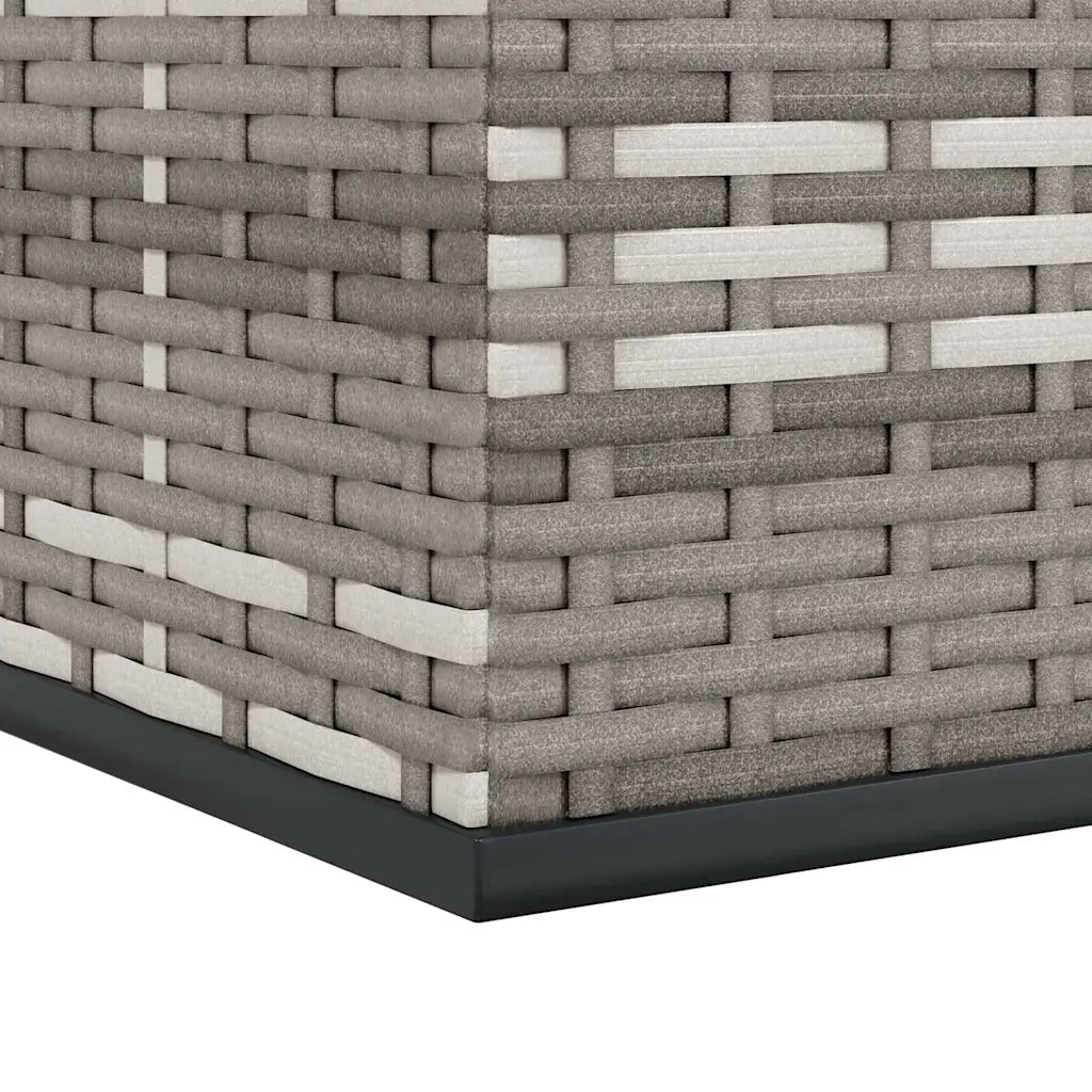 Contenitore da Giardino in Rattan PE 145x100x103 cm Grigio 317231