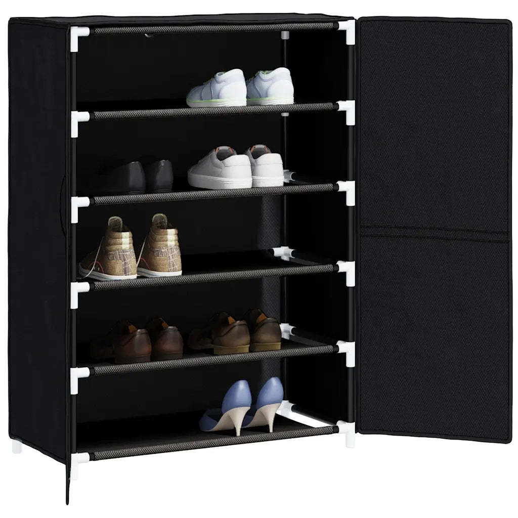 Scarpiera Nera 60x28x90 cm Tessuto cod mxl 48617