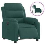 Poltrona | Sedia Relax Elettrica Reclinabile Verde Scuro in Tessuto