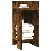 Tavolini Laterali 2 pz con Ripiano Rovere Fumo 25,5x27x60 cm 858551