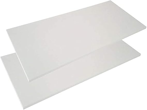 Coppia Ripiani di Legno per Armadio Lunghezza 86,4 CM Altezza 1.8 CM profondità 30 CM BIANCO