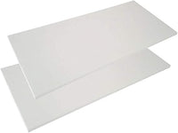 Coppia Ripiani di Legno per Armadio - Lunghezza 76,4 CM Altezza 1.8 CM Profondità 50 CM BIANCO