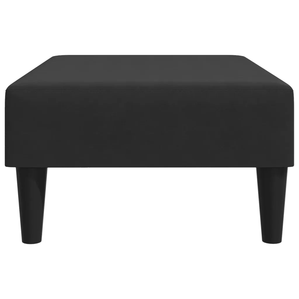 Poggiapiedi Nero 77x55x31 cm in Velluto 379560