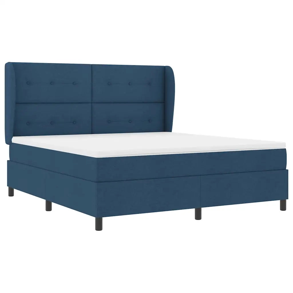 Letto a molle con materasso Blu 180 x 200 cm Tessuto 3340584